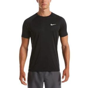 Nike Men's Black Dri-FIT Short Sleeve Hydroguard Swim T-Shirt Size Medium